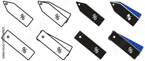 An illustration label discount icon