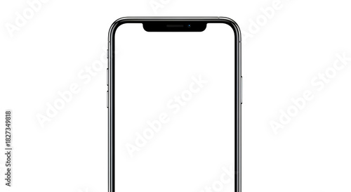 Modern smartphone isolated on transparent background