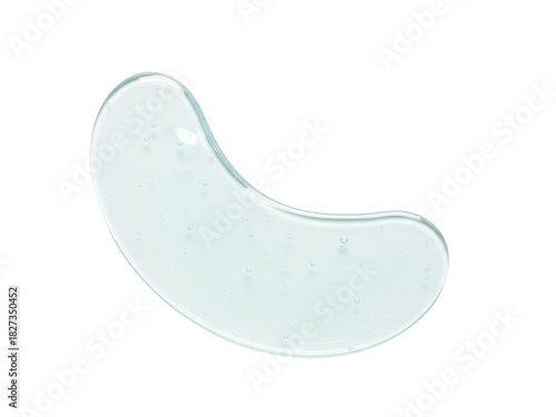 Hydrogel eye patch curved smooth isolated bright white background