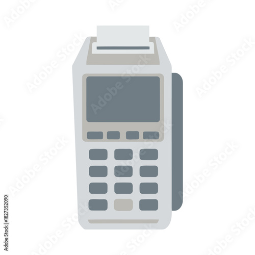 Payment terminal processing transactions; modern pos device