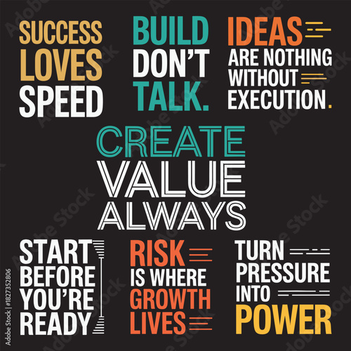 Motivational Quotes Success Speed Ideas Execution Create Value Start Ready Risk Growth Power