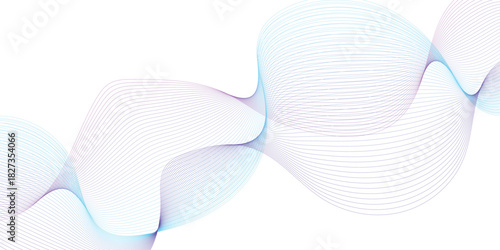 Abstract colorfull wave element for design. Digital frequency track equalizer. Stylized line art background. Vector illustration.