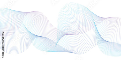 Abstract colorfull wave element for design. Digital frequency track equalizer. Stylized line art background. Vector illustration.