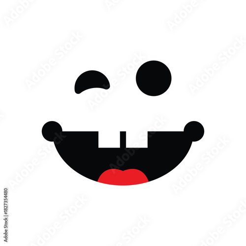 small child smile icon. concept of toothless, lifestyle, joyful, emoji, son, preschool child, pleasure. isolated on white background. flat style trend modern logotype design vector illustration