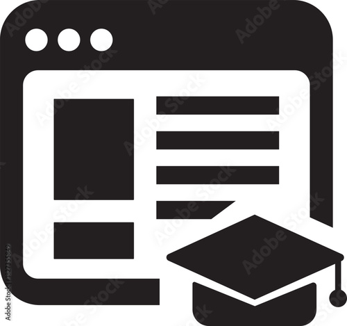 Online education platform icon