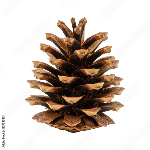 Examining a pinecone nature's beauty in a natural environment