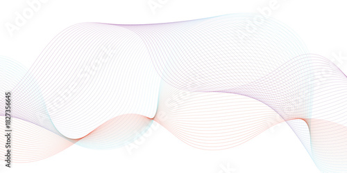Abstract colorfull wave element for design. Digital frequency track equalizer.. .Curved wavy line, smooth stripe stock illustration