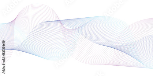 Abstract colorfull wave element for design. Digital frequency track equalizer.. .Curved wavy line, smooth stripe stock illustration