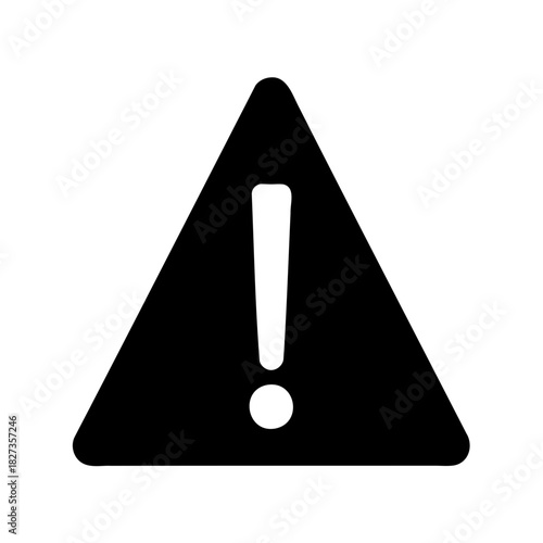 A Black Exclamation Point within a Triangle Warning Sign Represents Danger