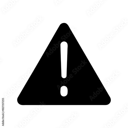 Warning sign icon with exclamation point inside triangle indicating potential danger