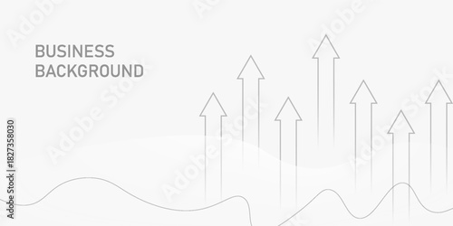 Modern white creative economy investment report chart arrow up illustration background