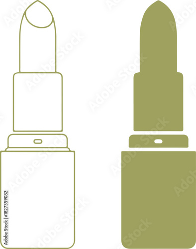 Elegant lipstick icons perfect for beauty blogs, cosmetic brand designs, and modern makeup tutorials