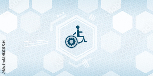 Accessibility Settings Vector Header - Disability and Barrier-Free Configuration Icon