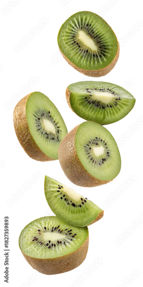 Fototapeta premium kiwi fruit on white background