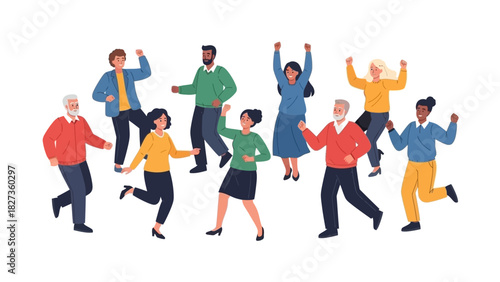 Joyful People Dancing Together A Celebration of Life and Community