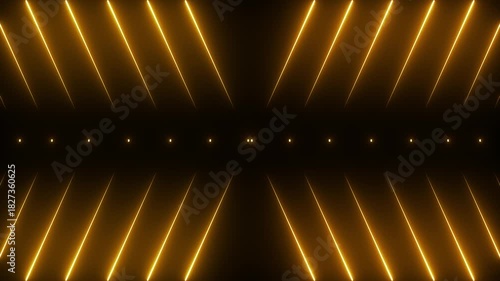 Abstract techno background with blue neon lights. Striped texture in cross shape for innovation concept. Seamless loop.