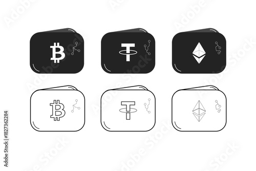 Digital Wallet Crypto Finance Vector