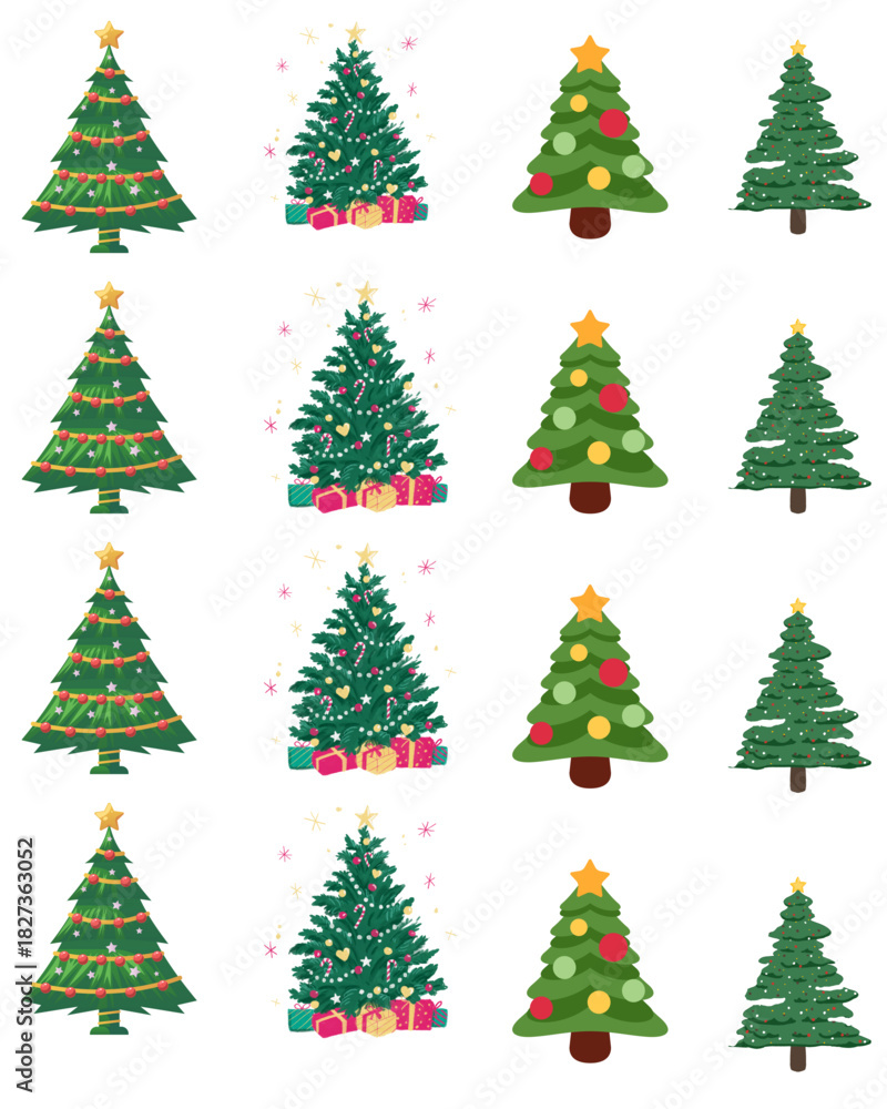 Obraz premium A green Christmas tree decorated for the holiday season