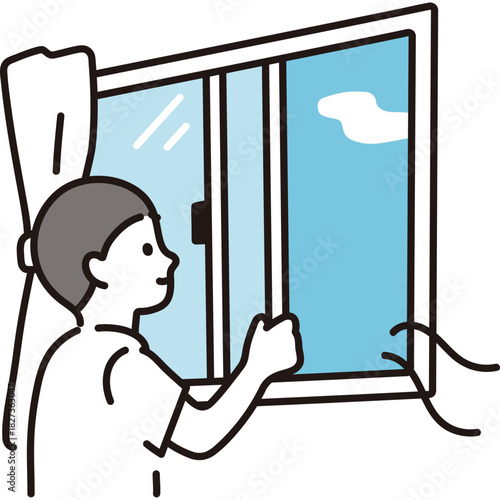 Man Ventilating Diagonal