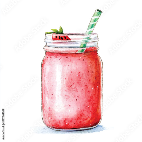 yuniazizah__a_cute_Watermelon_smoothie_in_a_mason_jar._the_styl_3e90aa85-33da-4f8a-b975-d2f1d562e282