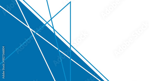 Abstract blue lines on white background modern design.
