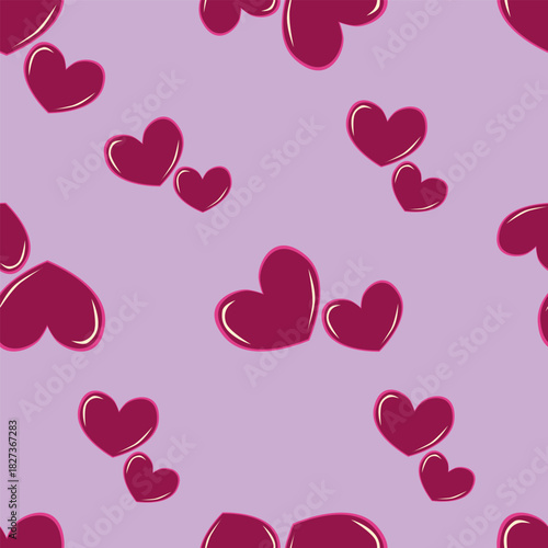 love heart valentine seamless pattern
