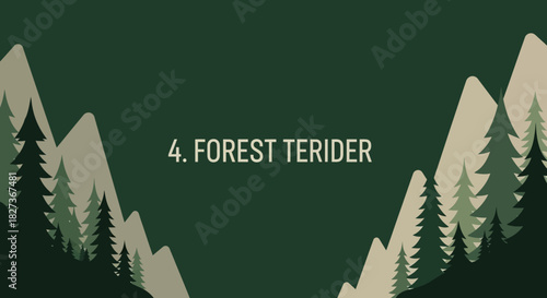 Forest Terider Illustration: A Scenic Mountainous Landscape.
