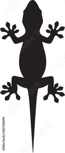 lizard silhouette vector flat illustration design