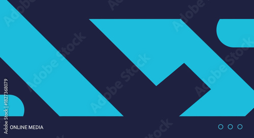 Abstract geometric pattern with blue shapes on a dark background ideal for modern design and digital media.