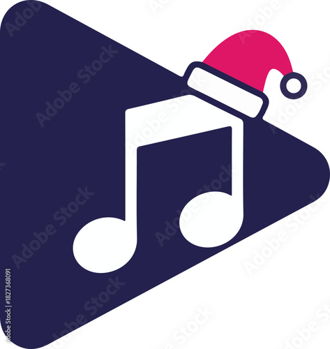Festive Digital Audiology - Playback Cursor Ornamented with Santa's Winter Headgear