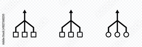 Consolidation icon set. Merge symbol. Simple consolidate abstract icon in black, white and blue symbol for website design, app, UI. isolated on white and black background. vector illustration. EPS 10 