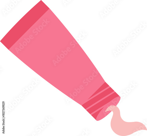 Illustration of a Pink Tube of Cream