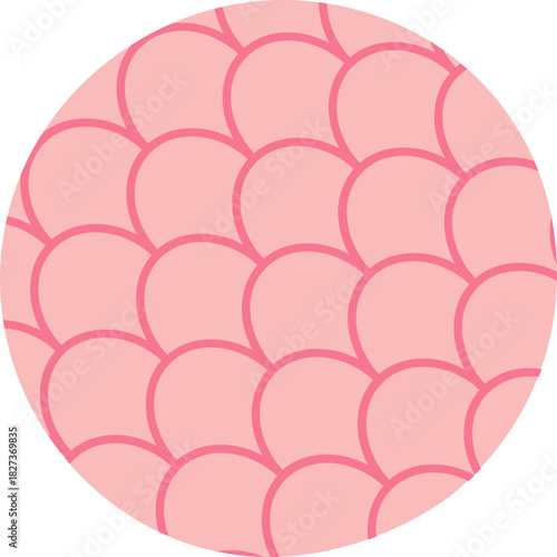 Pink round bath sponge Element