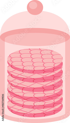 Glass jar with cotton pads Element