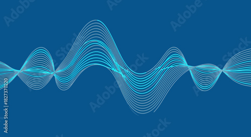 Abstract blue wave pattern on a vibrant background.