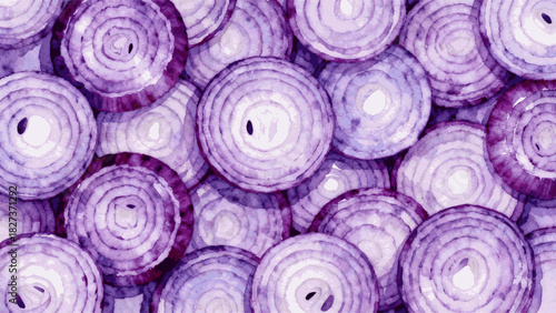 Color Cloud Purple background of onion isolated watercolor vector illustration svg