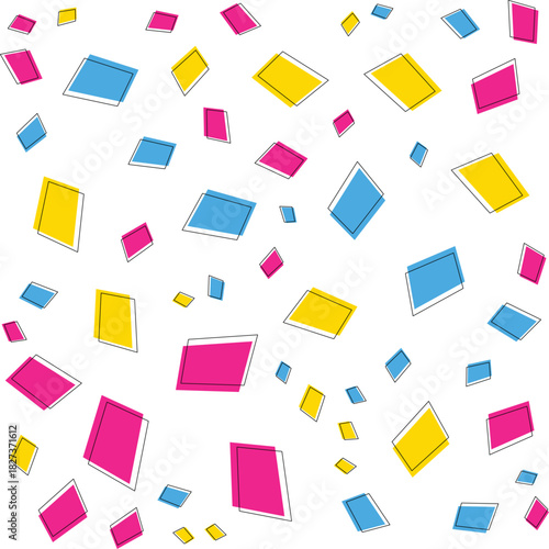 Geometric trapezoid pattern with vibrant color variations