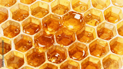  Faded Glory Honeycomb pattern background isolated watercolor vector illustration svg