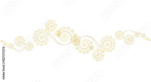 Downloadable floral swirl design vector for graphic design and decorative arts and crafts projects use 100