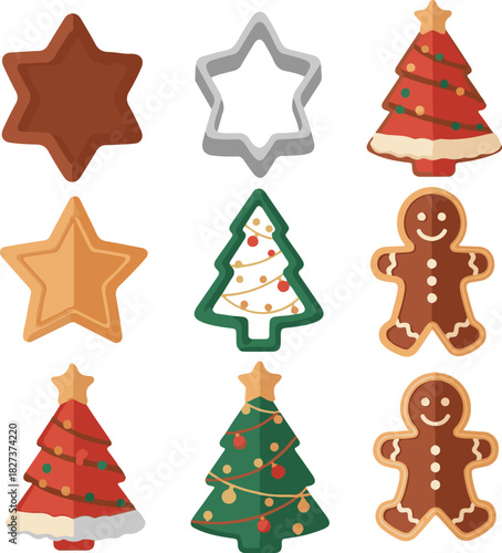 Festive Holiday Icons Christmas Cookie Cutters and Decorations