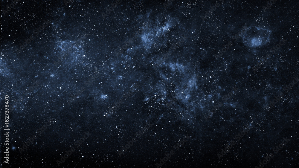 Fototapeta premium Bright White and Blue Star Cluster in Deep Space