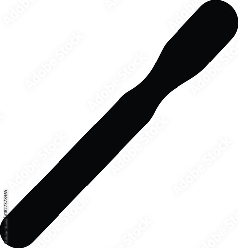 Illustration black tongue depressor medical examination tool silhouette vector