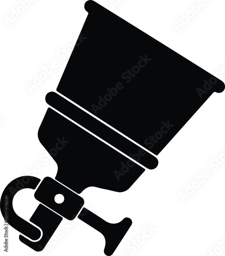 Illustration of a paint spray gun sprayer equipment silhouette vector