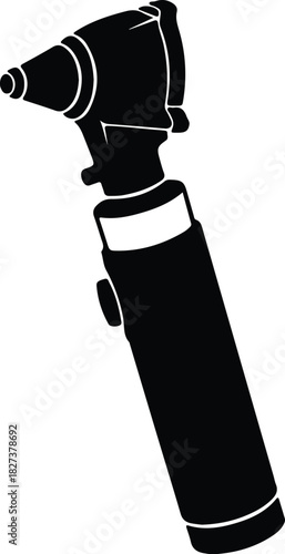 Illustration Otoscope medical tool for examination silhouette vector