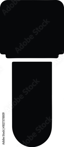 Illustration tampon applicator silhouette vector