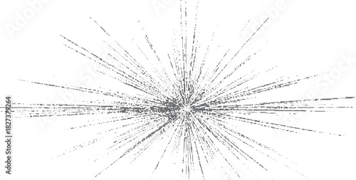 Grunge Dynamic Charcoal Burst Explosion EPS 10 Radial Ink Splatter on Transparent Background