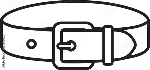 Chic minimalist belt outline for fashion designs, add a touch of modern elegance to your projects with this scalable design element, originally a vector graphic