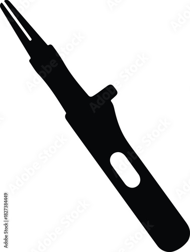 Illustration soldering iron tool electronic engineering repair silhouette vector
