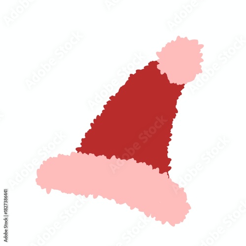 Decorative red hat worn on Christmas Day