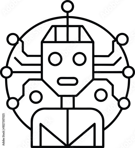 Artificial Intelligence line icon 